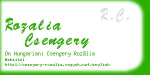 rozalia csengery business card