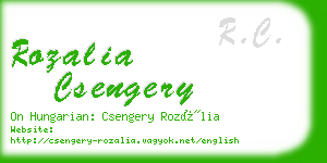 rozalia csengery business card